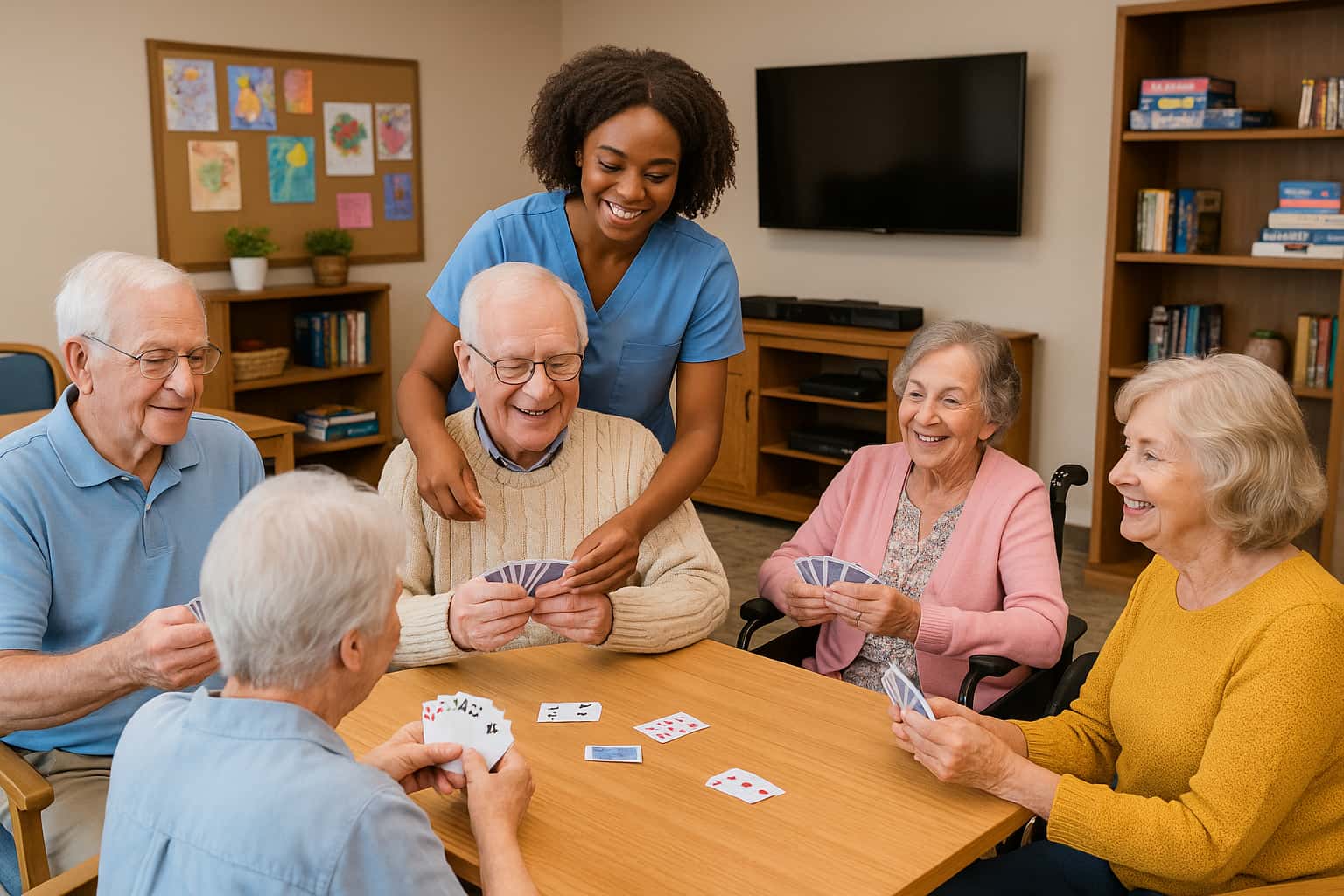 Residents enjoying recreation activities